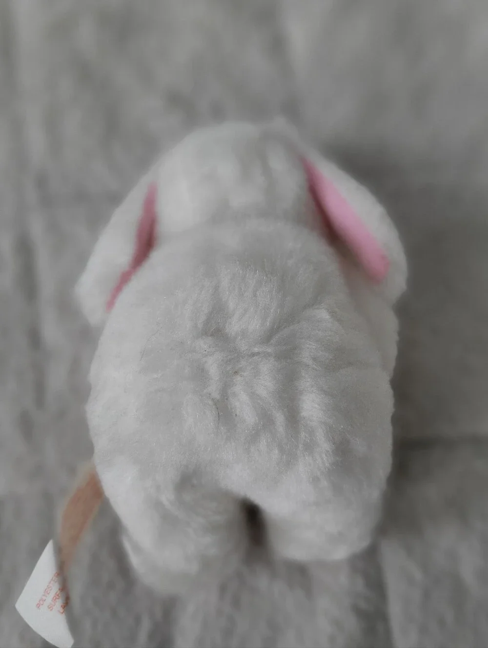White Plush Bunny Doll with Pink Accents - Soft Kids Toy